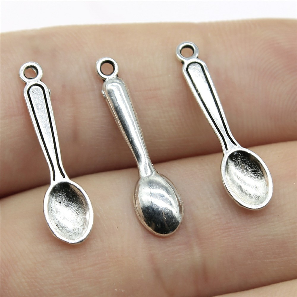 WYSIWYG 40 adet 24x6mm Charms  - Vintage Collectible Spoons incelemesi ve fiyatı