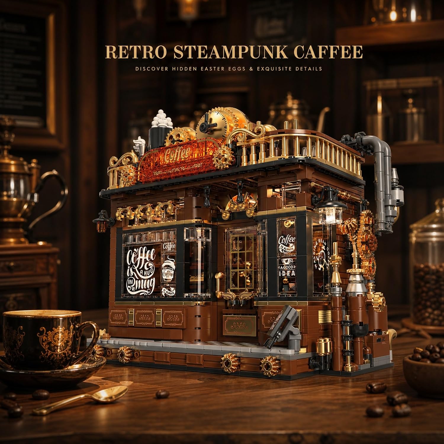 1606 Parça Steampunk Köşe Kahv - Vintage Collectible Shop incelemesi ve fiyatı