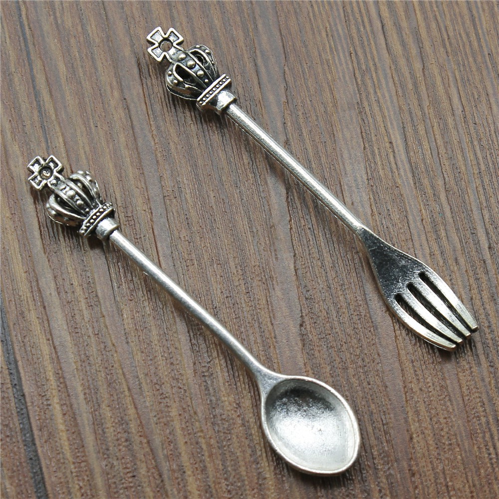10 adet antik gümüş renk taç k - Vintage Collectible Spoons incelemesi ve fiyatı