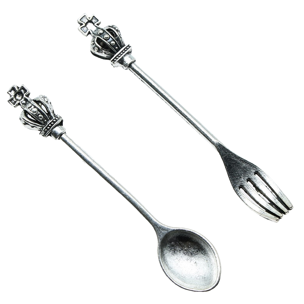 10 adet antik gümüş renk taç k - Vintage Collectible Spoons incelemesi ve fiyatı