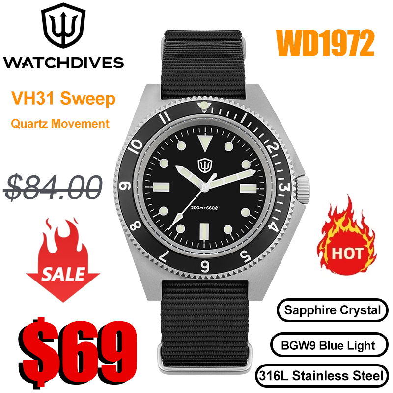 Watchdives WD1972 Kuvars İzle  - Vintage Collectible Watches incelemesi ve fiyatı